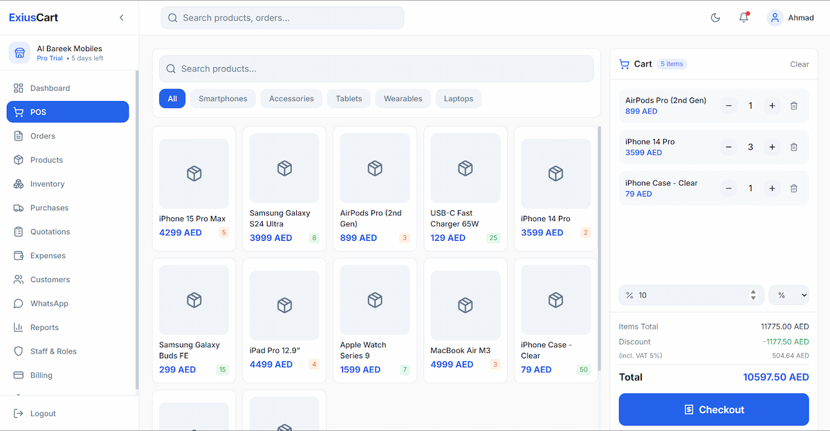POS & Invoicing Dashboard